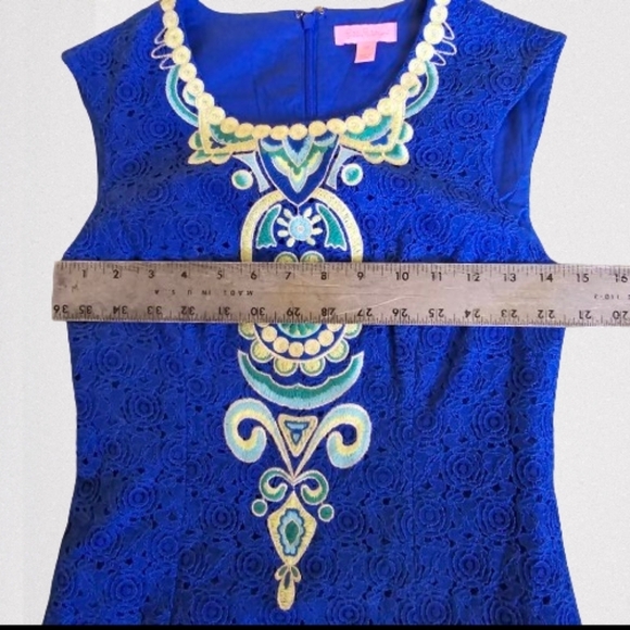 Lilly Pulitzer Valentia Blue Shift Dress - Picture 3 of 8